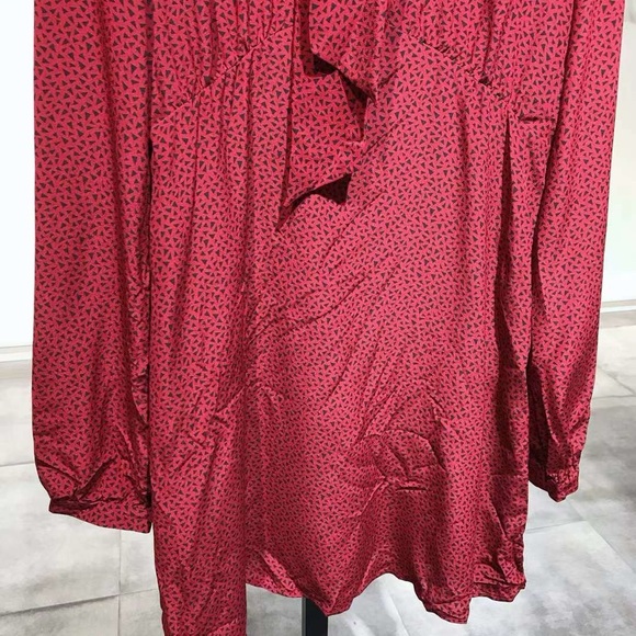 US 6/8 Saint Laurent Tie-Neck Silk Dress NWOT - Picture 9 of 14